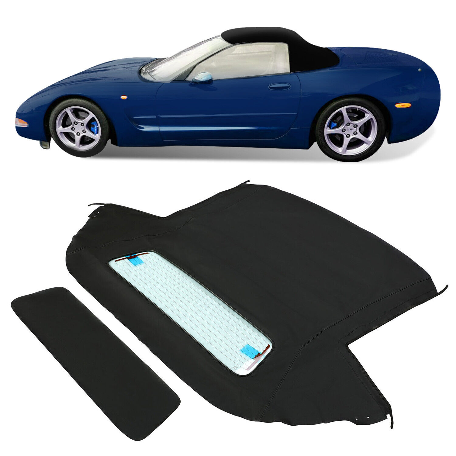 Convertible Soft Top & Heated Glass window  Fits For Corvette C5 1998-2004