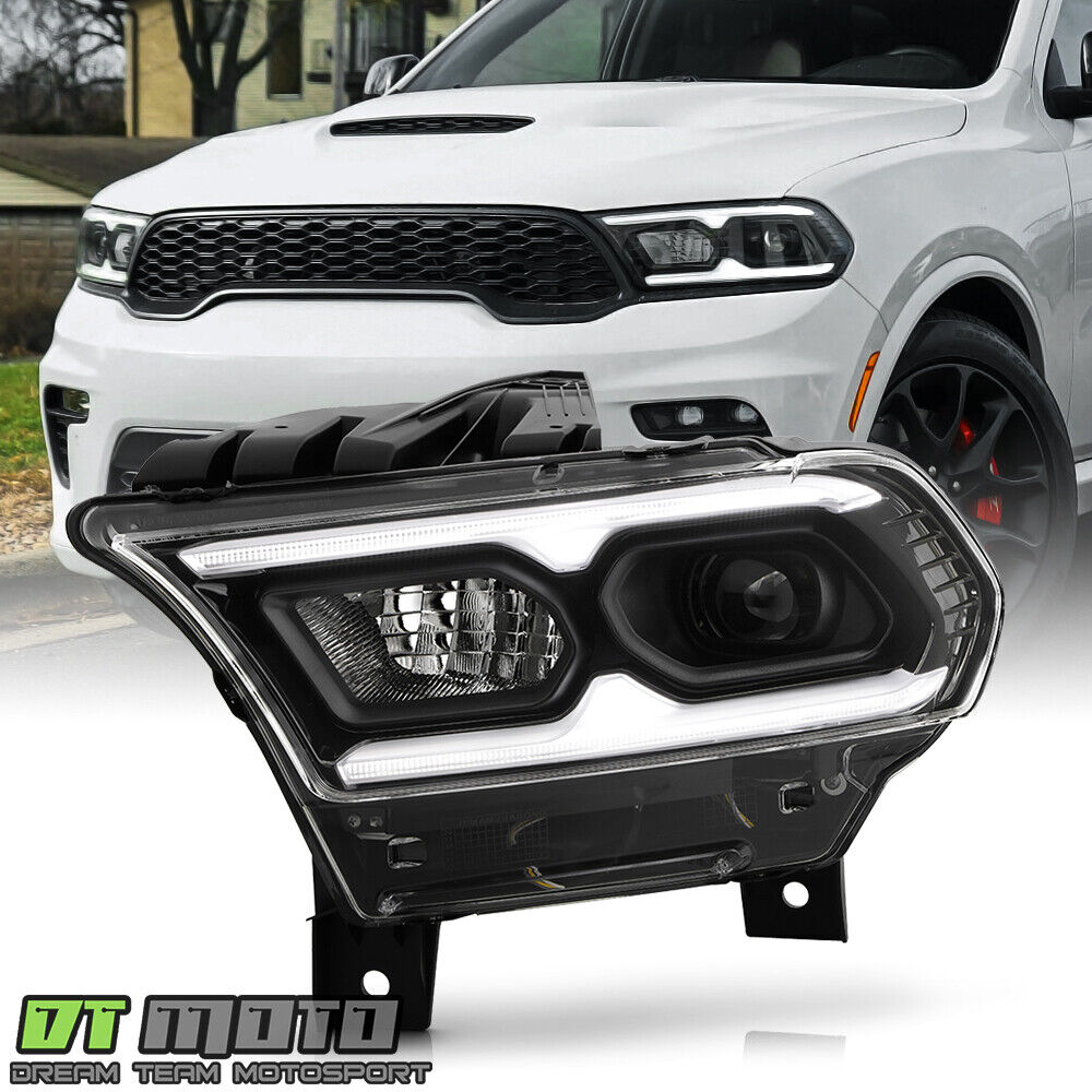 For 2021-24 Dodge Durango Black Bezel non-AFS Full LED Projector Headlight
