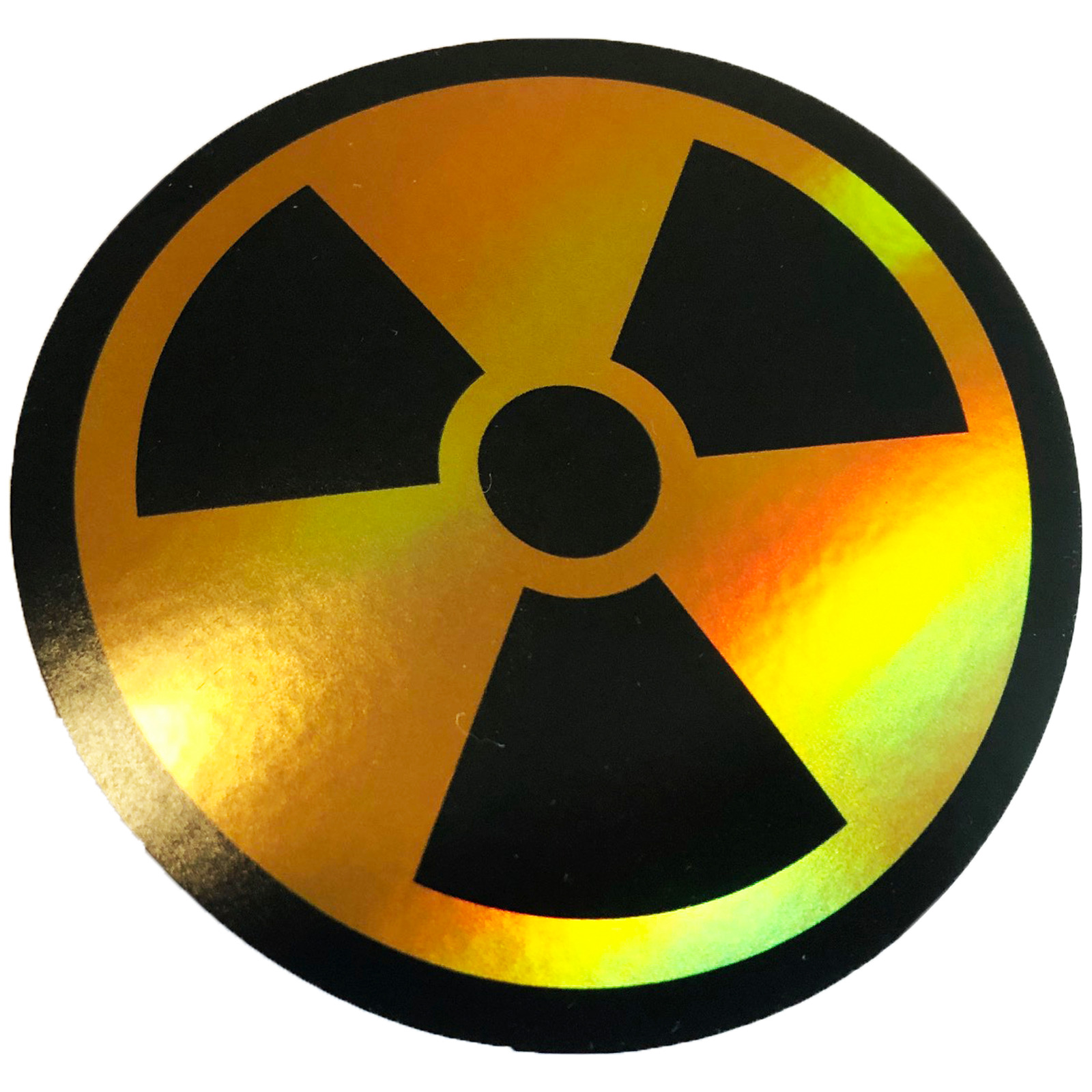 Shiny Radioactive Biohazard Nuclear Radiation Symbol Sticker Laptop Bumper 