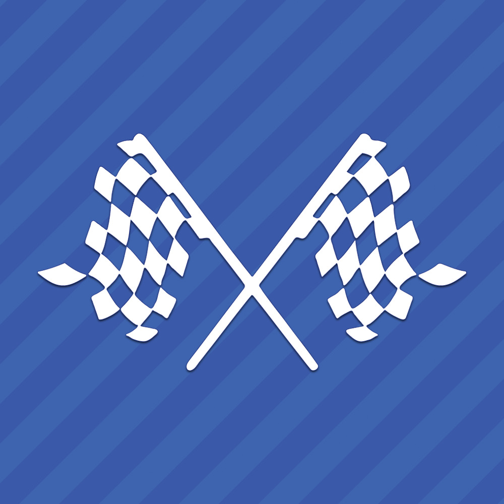 Checkered Flags Racing Vinyl Decal Sticker
