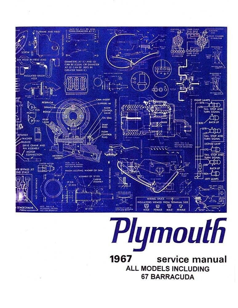 1967 Plymouth Barracuda Belvedere Shop Service Repair Manual