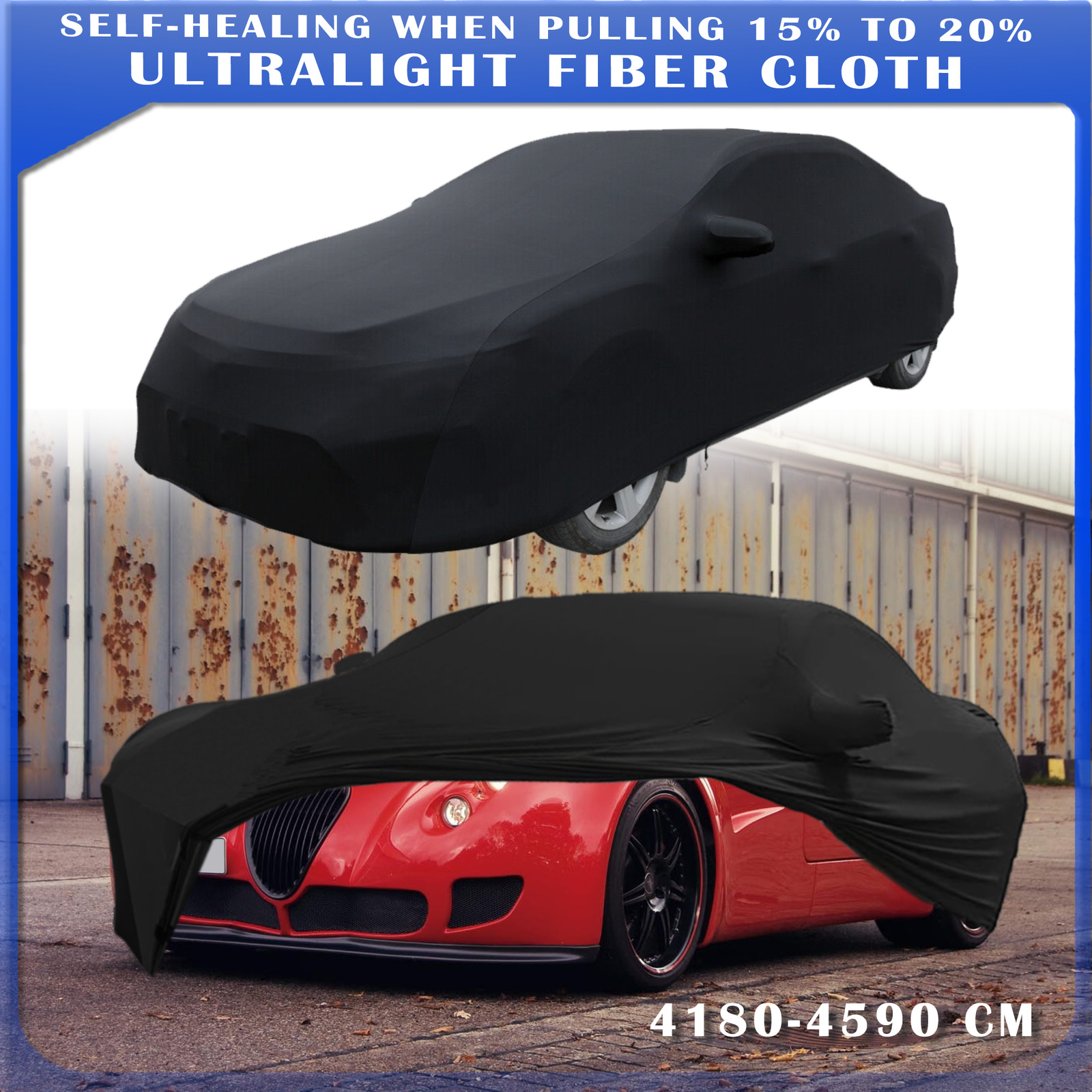 For Wiesmann GT Black Car Cover Satin Stretch Scratch Dust Resistant Indoor