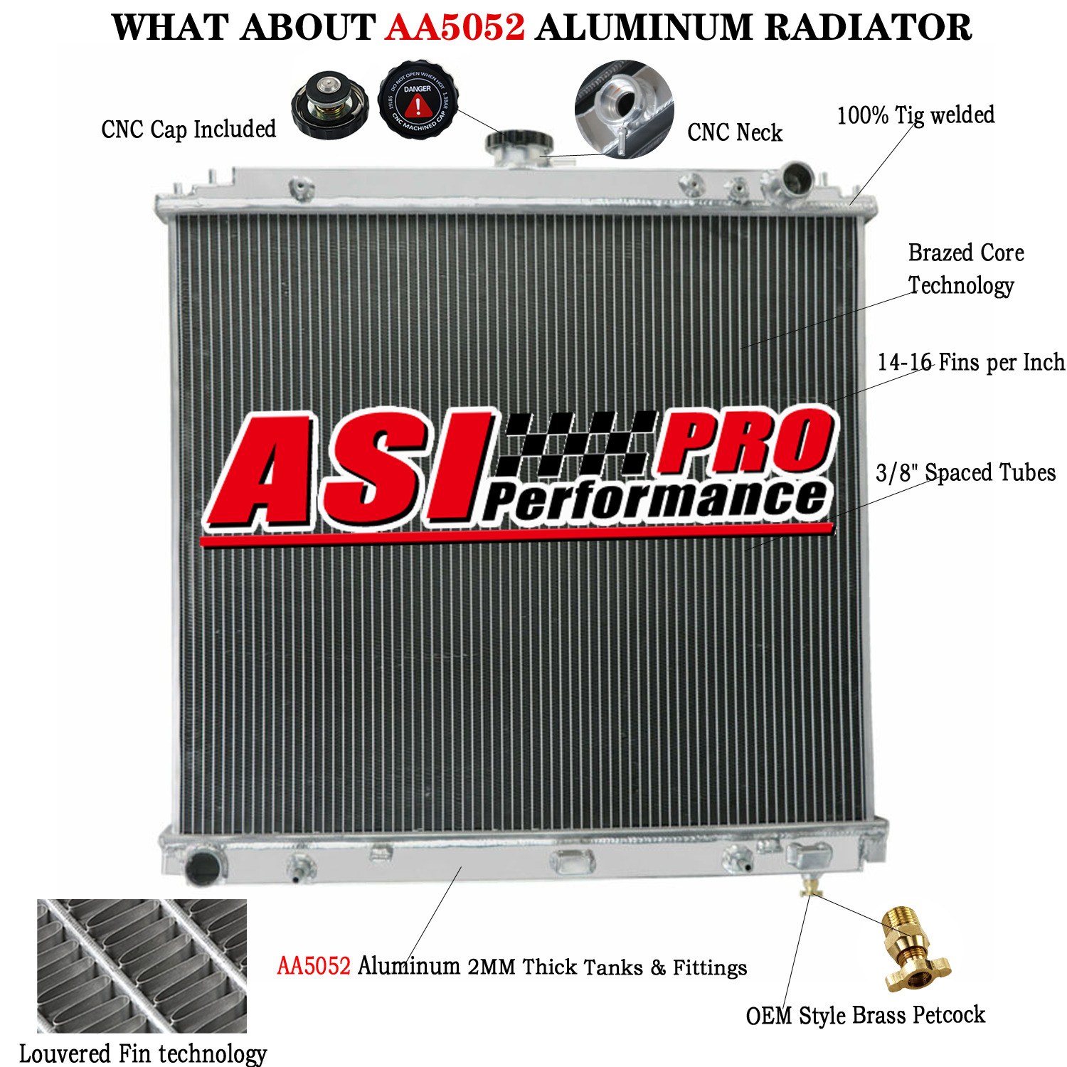 3 ROW Aluminum Radiator For 05-15 Nissan Frontier Pathfinder Xterrra 4.0/5.6 PRO