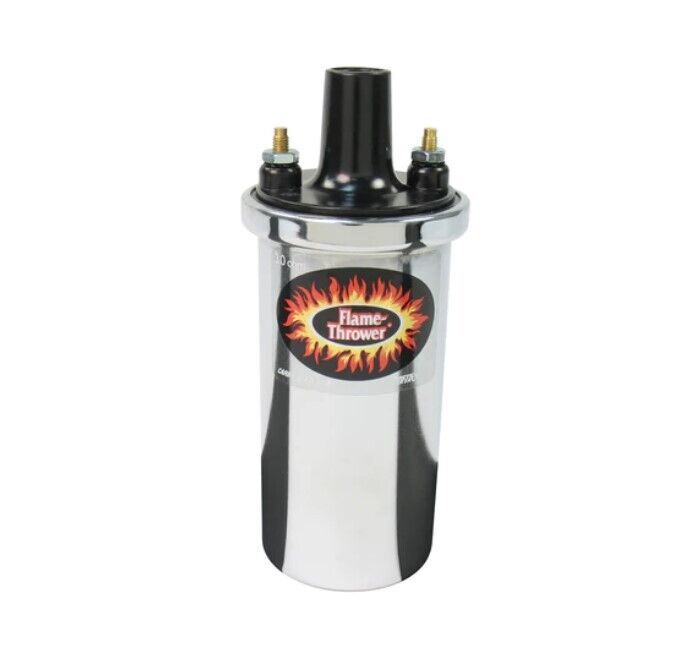 Pertronix Chrome 40501 Flame-Thrower Coil 40,000-Volt 3.0-Ohms Oil Filled Can