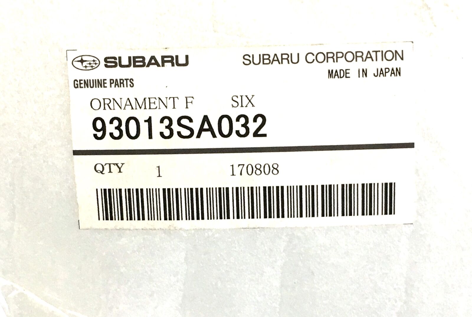 Genuine OEM Subaru 93013SA032 Front Grille Emblem Badge Impreza Legacy Forester