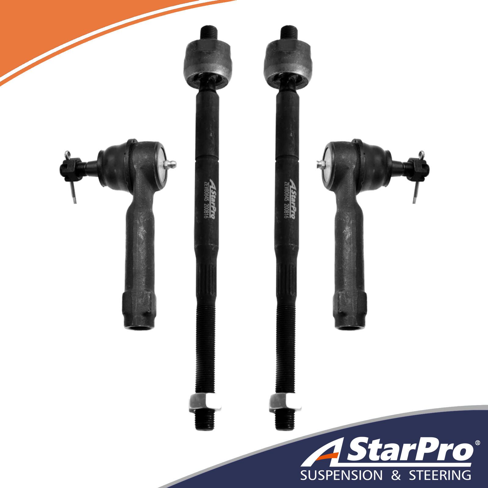 4pcs Front inner Outer Tie Rod Ends For Dodge Caliber Jeep Compass Patriot