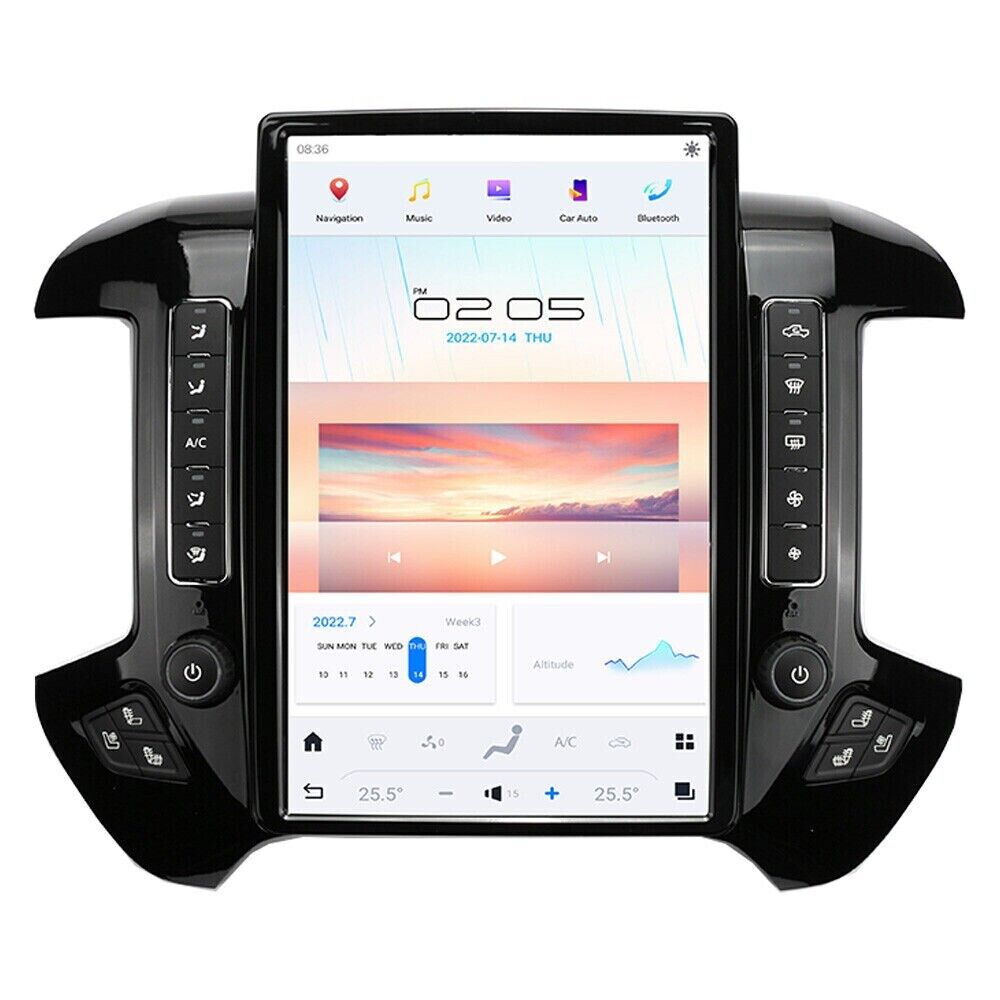 Android 11.0 Tesla Vertical Screen GPS Radio For Chevrolet Silverado 2013-2019
