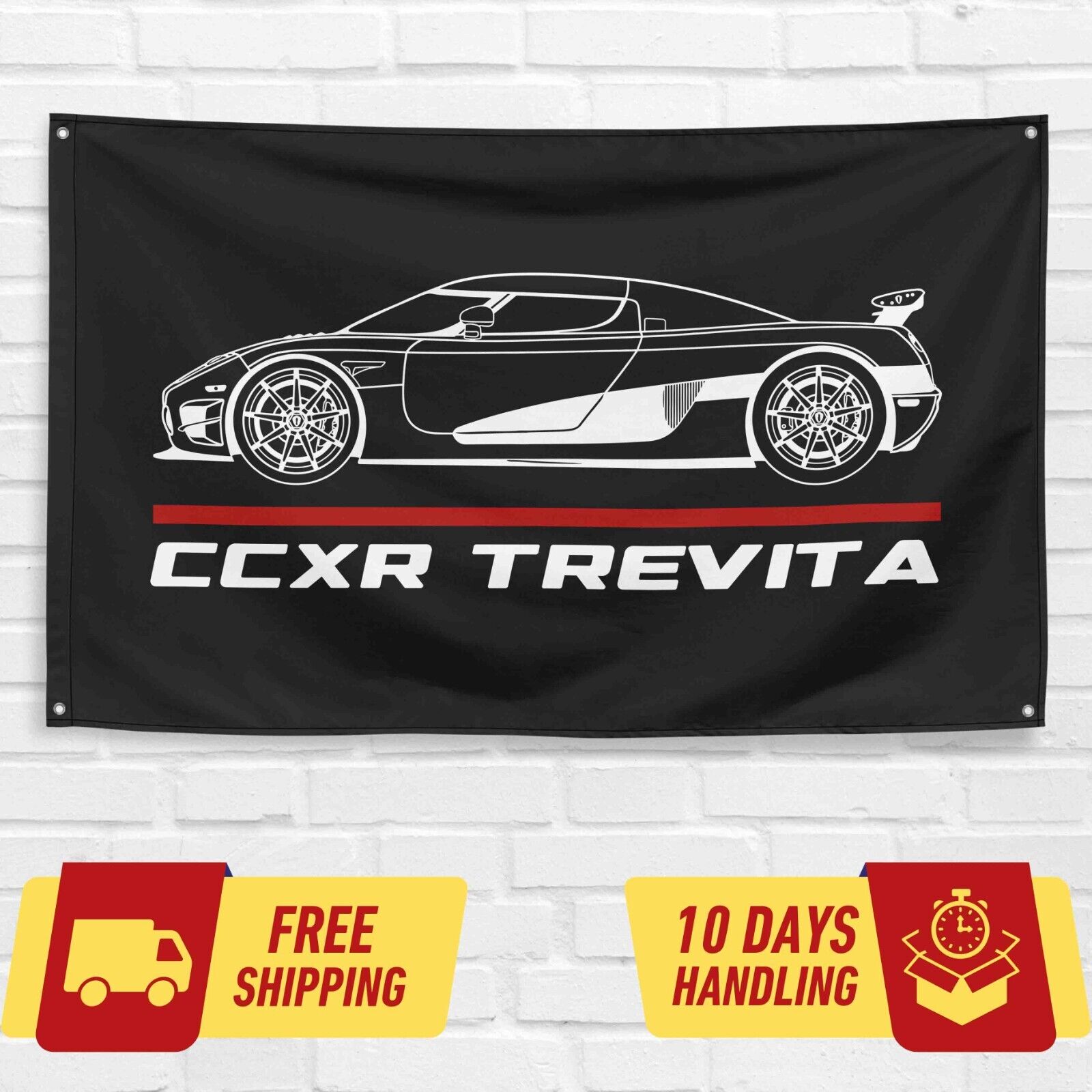 For Koenigsegg CCXR Trevita Supercar Car Enthusiast 3x5 ft Flag Gift Banner