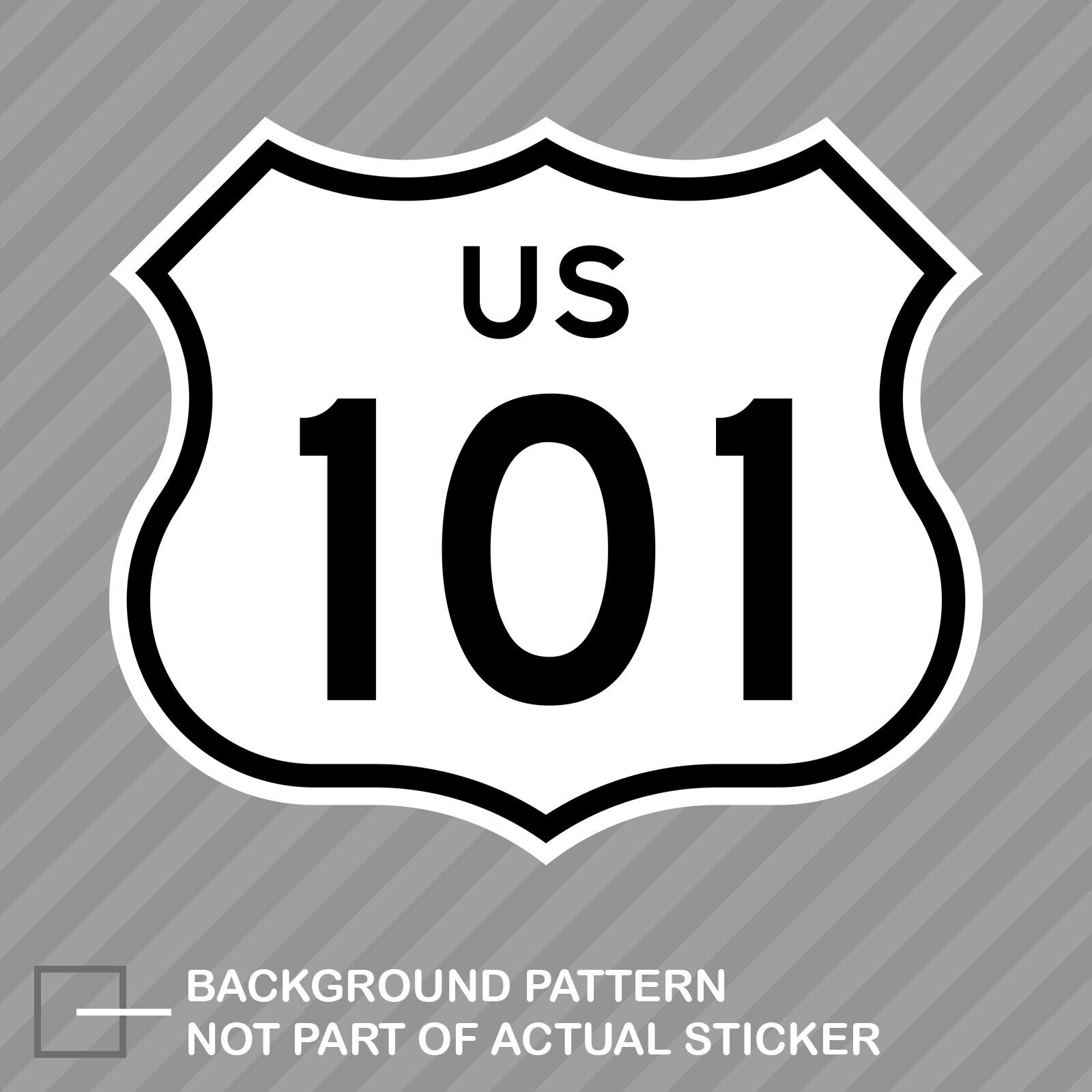 California Highway 101 Sign Sticker Decal Vinyl hwy 101 freeway shield