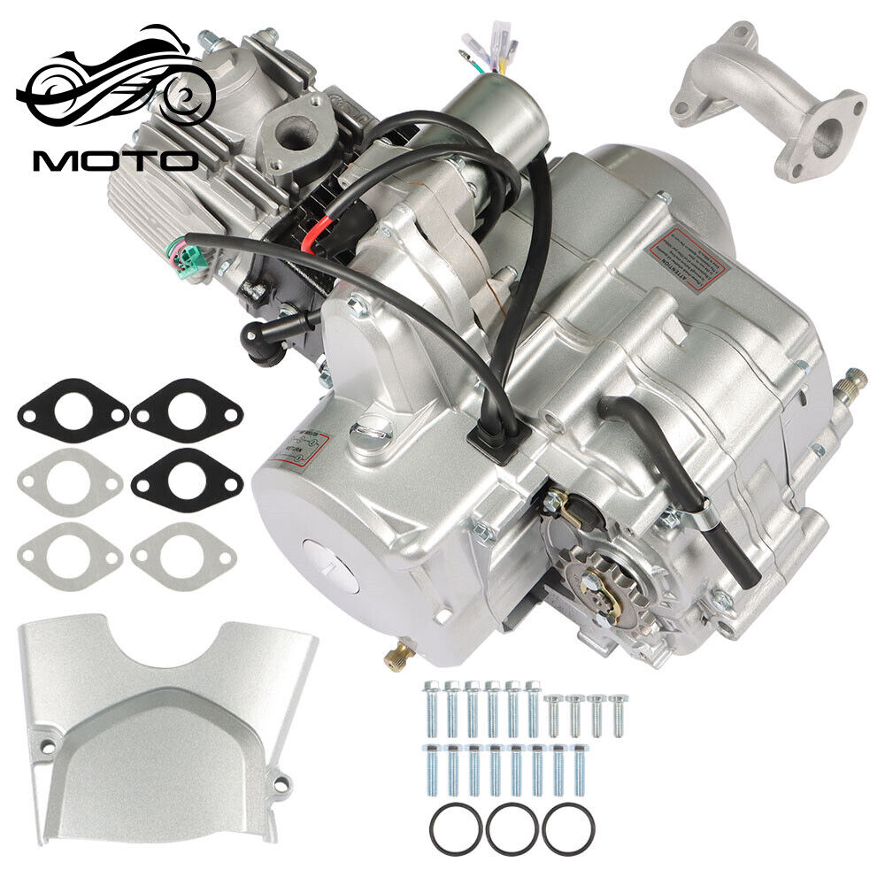 125cc 4 Stroke ATV Engine Motor 3-Speed Semi Auto w/Reverse For ATV Quad Go Kart