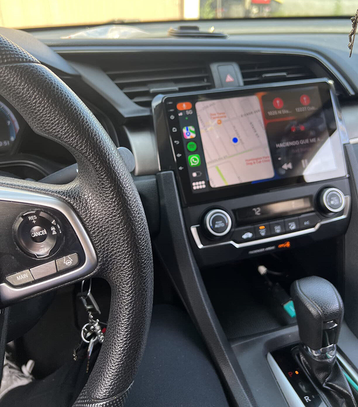 Android 12 Carplay Stereo For Honda Civic 2016 2017 2018 2019 2020 GPS Nav Radio