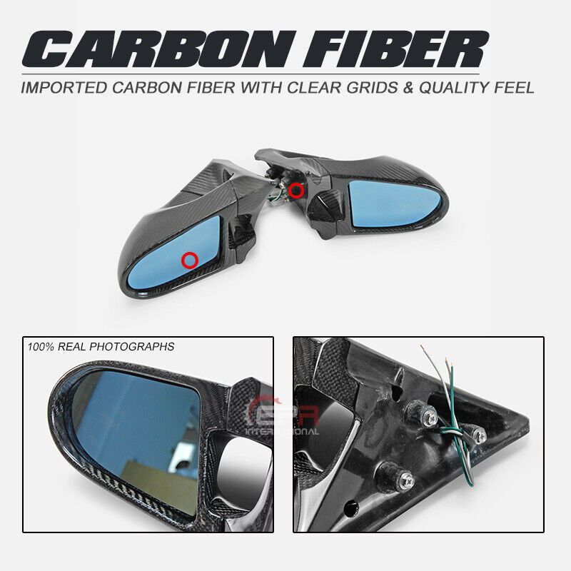 For Nissan fairlady 370z Z34 LHD Rear View Mirror Rearview Bodykits Carbon Fiber