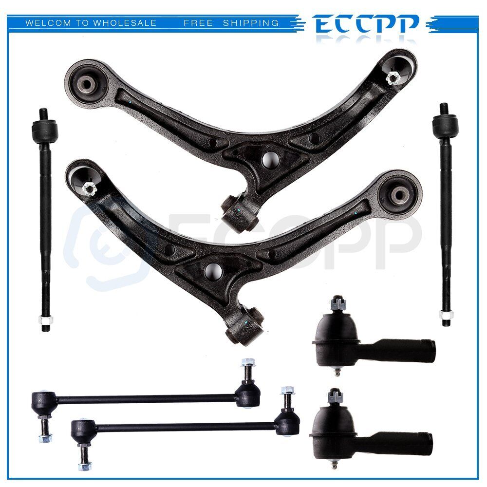 8pcs For 2002-2004 Honda Oddssey Front Lower Control Arms Tie Rods Sway Bars Kit