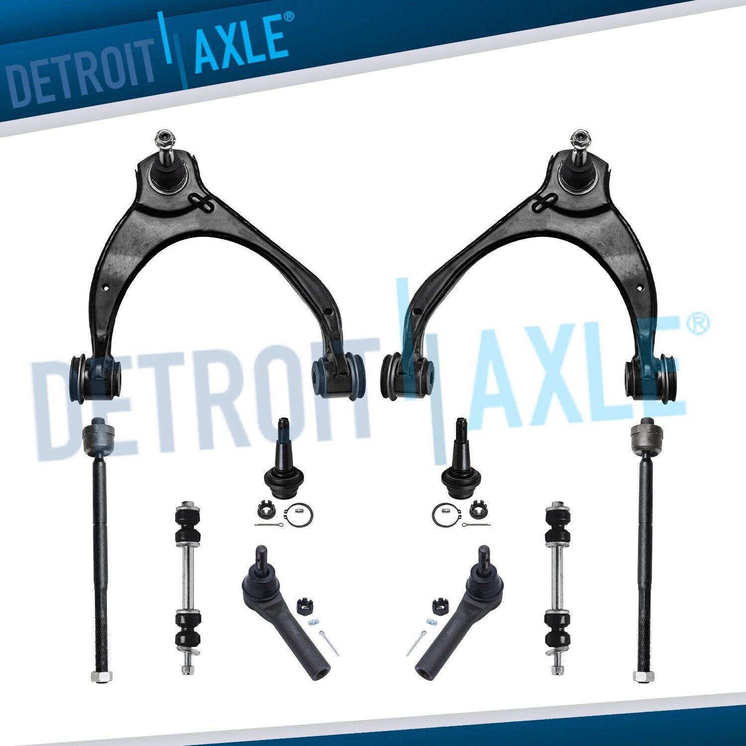 Front Upper Control Arms w/ Ball Joints Tie Rods for Chevy Silverado Sierra 1500