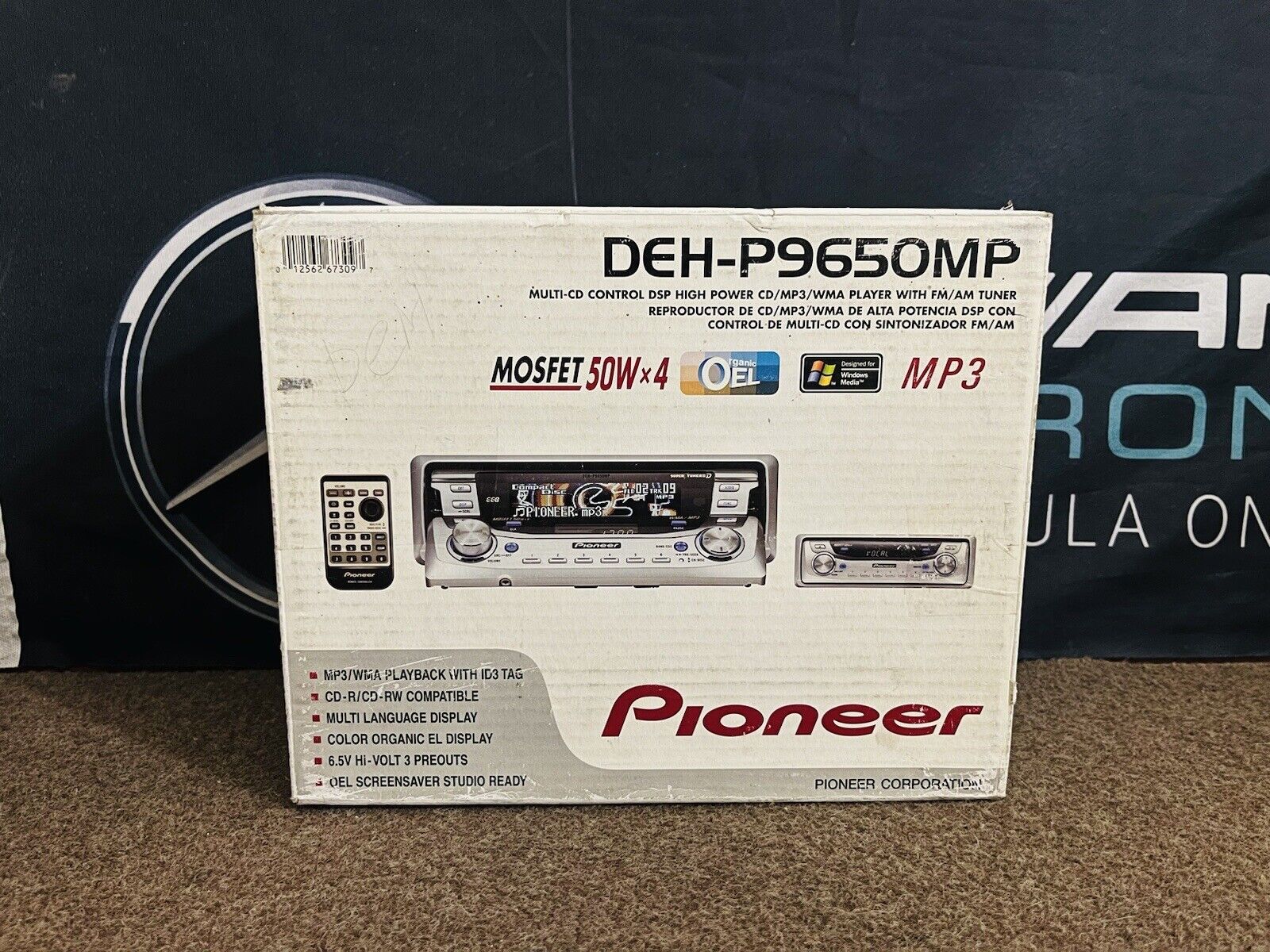 PIONEER DEH-P9650MP FM/AM Tuner CD/Mp3/WMA Player DSP Control Organic Display
