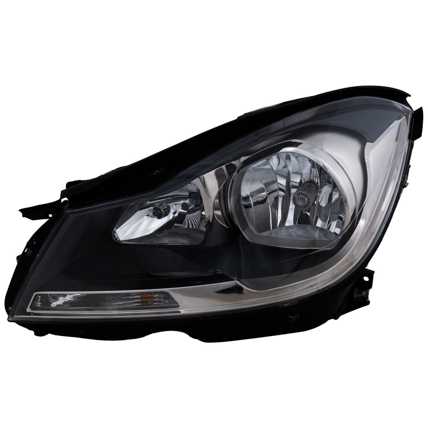 Headlight For 2012-2015 Mercedes Benz C250 Coupe Left Black Housing With Bulb