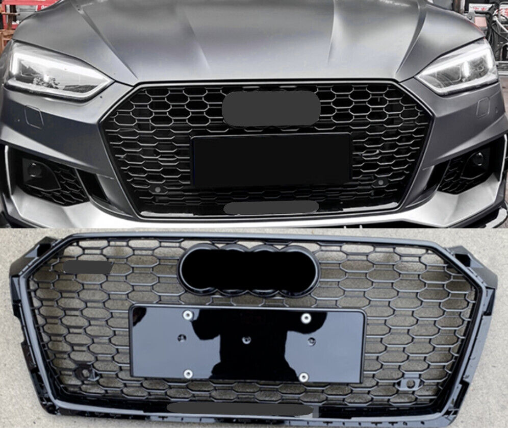 For 2017 2018 2019 AUDI B9 A5 S5 RS5 Front bumper black honeycomb grille Grill