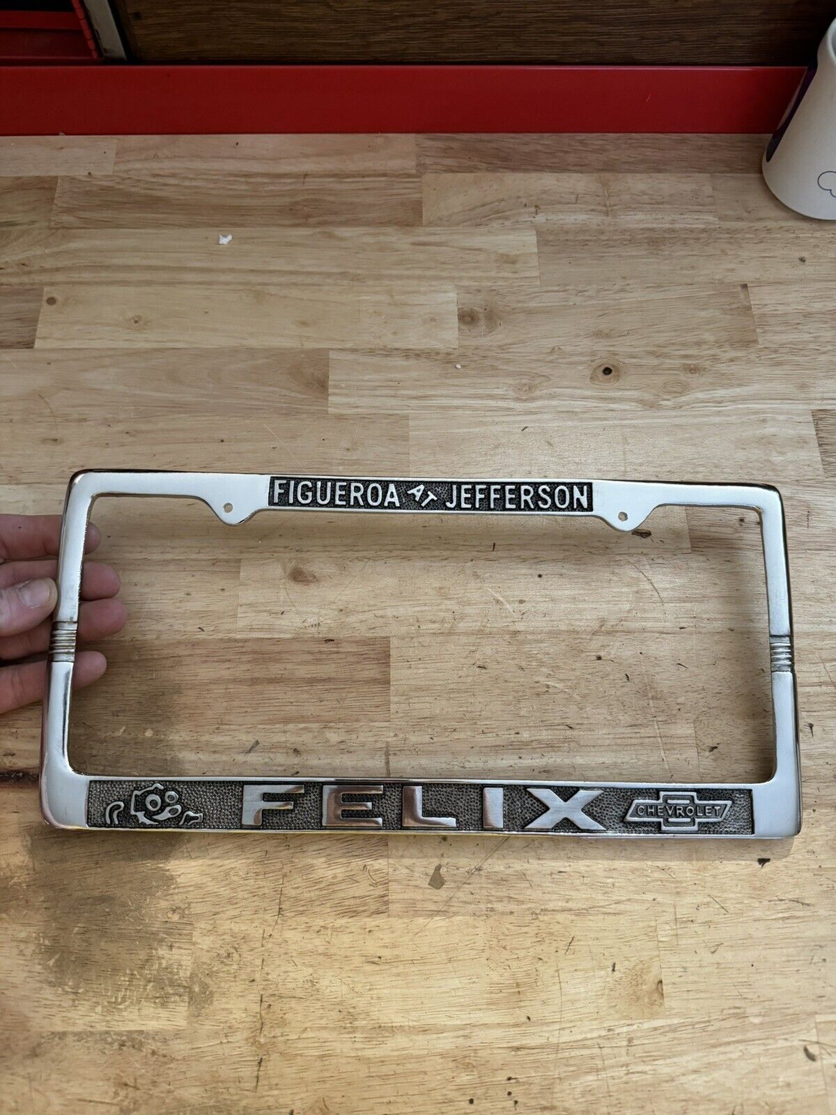 Chevrolet Felix License Plate Frame Topper CHEVY Solid Metal Car Truck Auto GIFT