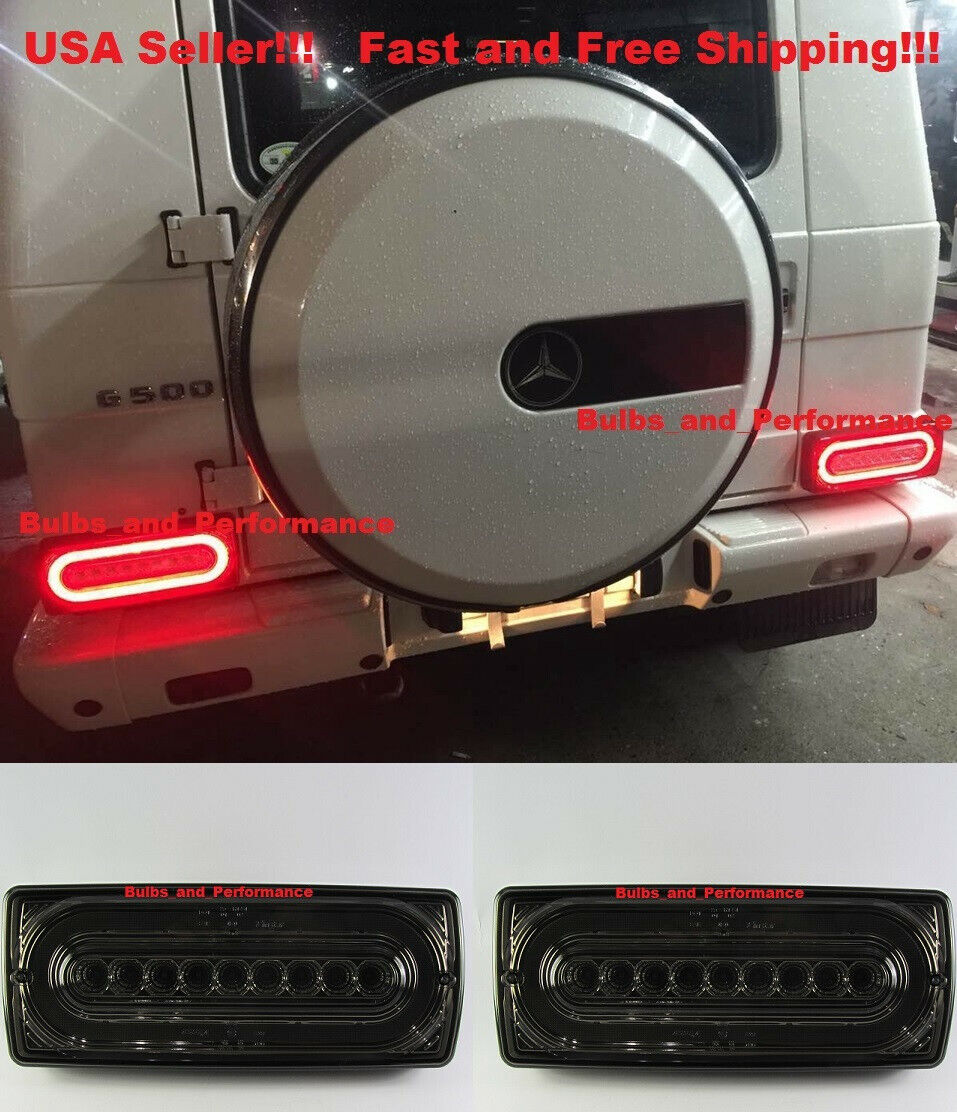 for 1999-2018 MERCEDES G-CLASS SMOKED RED LED TAIL BRAKE TURN SIGNAL LAMP SET