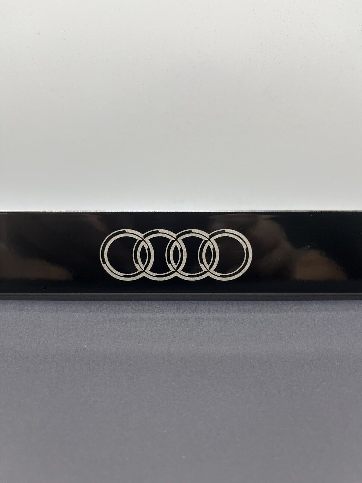 Audi RS4 RS6 RS8 R8 Gloss Black Laser Engraved License Plate Frame (LIMITED)