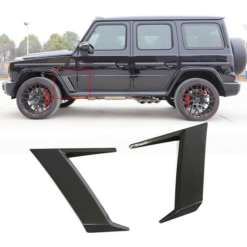 Real Carbon Fiber Side Fender Vent Trims For Benz G Class W463 G63 AMG Wagon