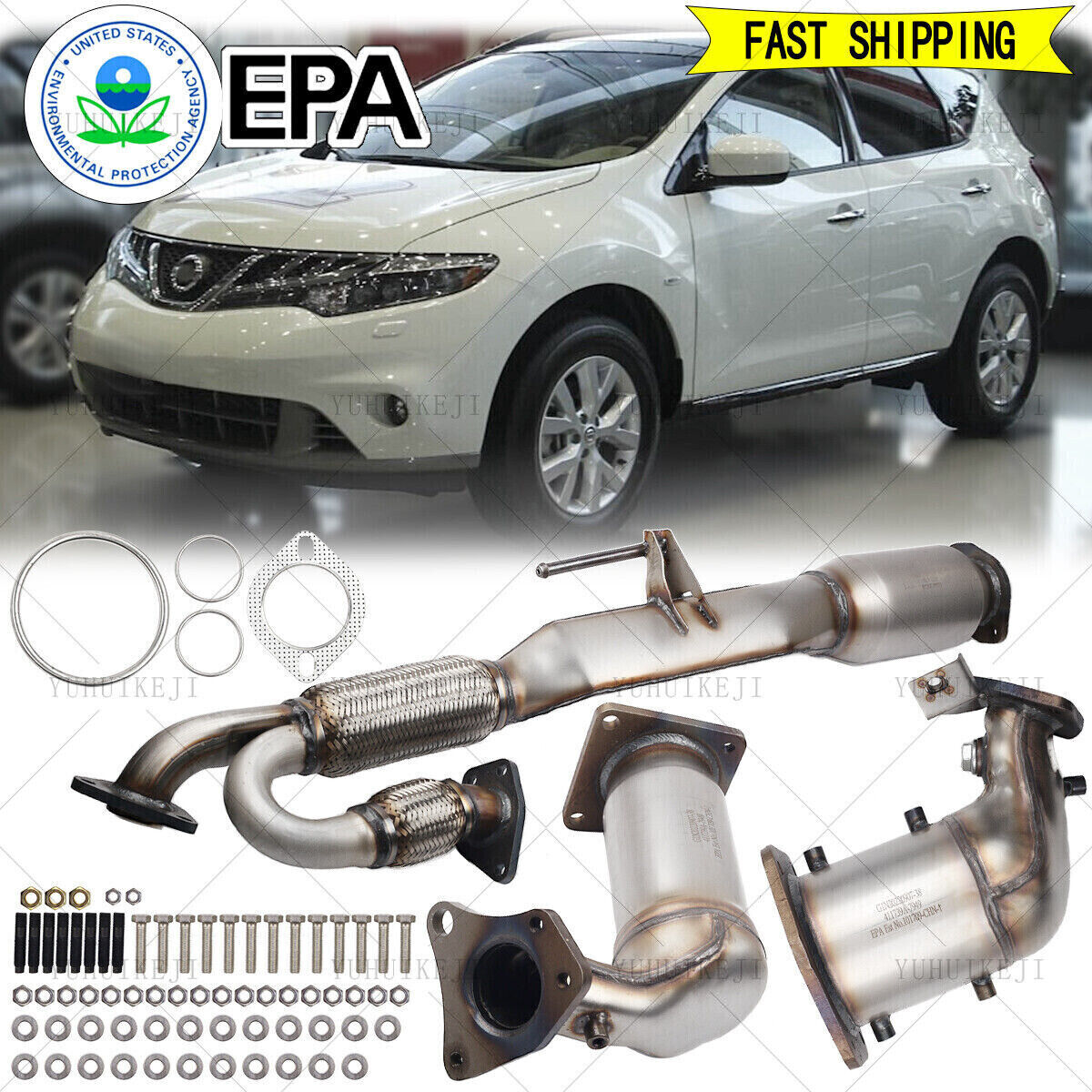 Fits 2008-2019 Nissan Murano 3.5L All Three Catalytic Converters 2009 2010 2011