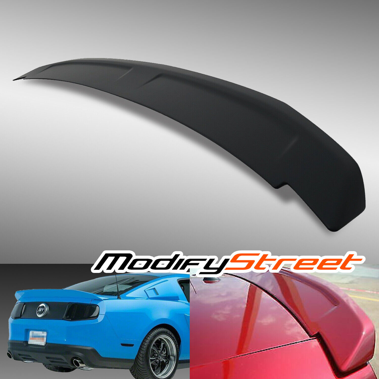 Matte Black Rear Trunk Spoiler for 2010-2014 Ford Mustang Coupe Shelby GT500