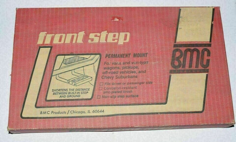 VINTAGE BMC FRONT STEP PERMANENT MOUNT FITS MOST FORD CHEVY & GMC VANS Suburban