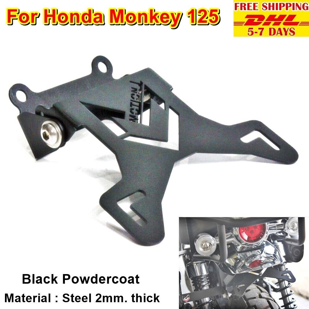 R23 Rear Short Mini Trail Bracket For Honda Monkey 125 Steel Black Powder Coated