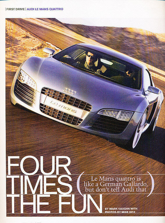 2004 Audi LeMans Quattro Concept R8 -  Classic Article A95-B