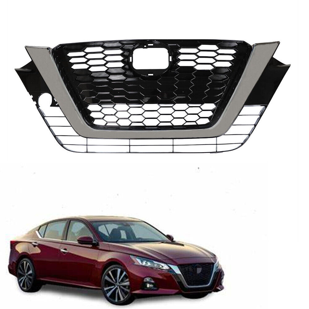 Fit For 2019-2021 Nissan Altima Front Upper Bumper Grille Grill Assembly Chrome