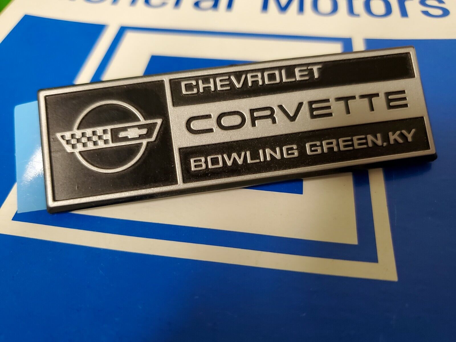 NOS 1984-93 Corvette Bowling Green Under Hood Emblem - GM 10175789