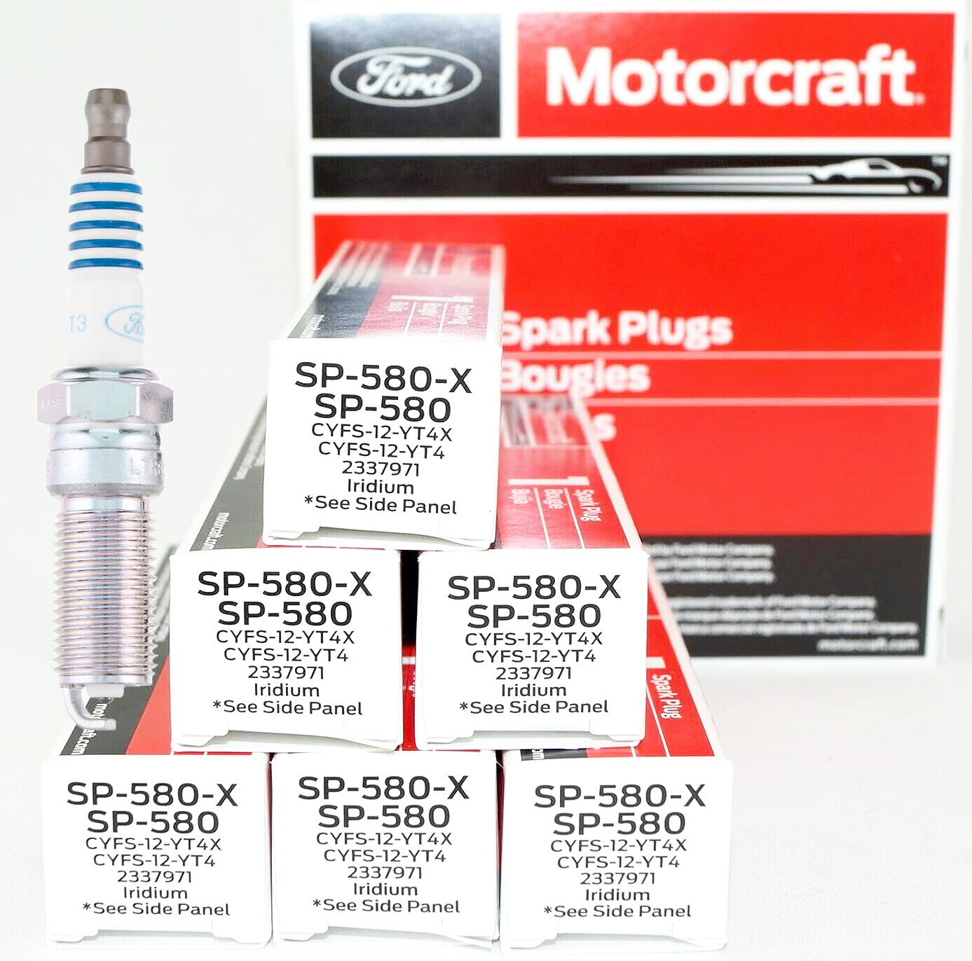 6PCS Genuine OEM SP580 Iridium Spark Plug For Motorcraft SP534 SP580X CYFS12YT4X