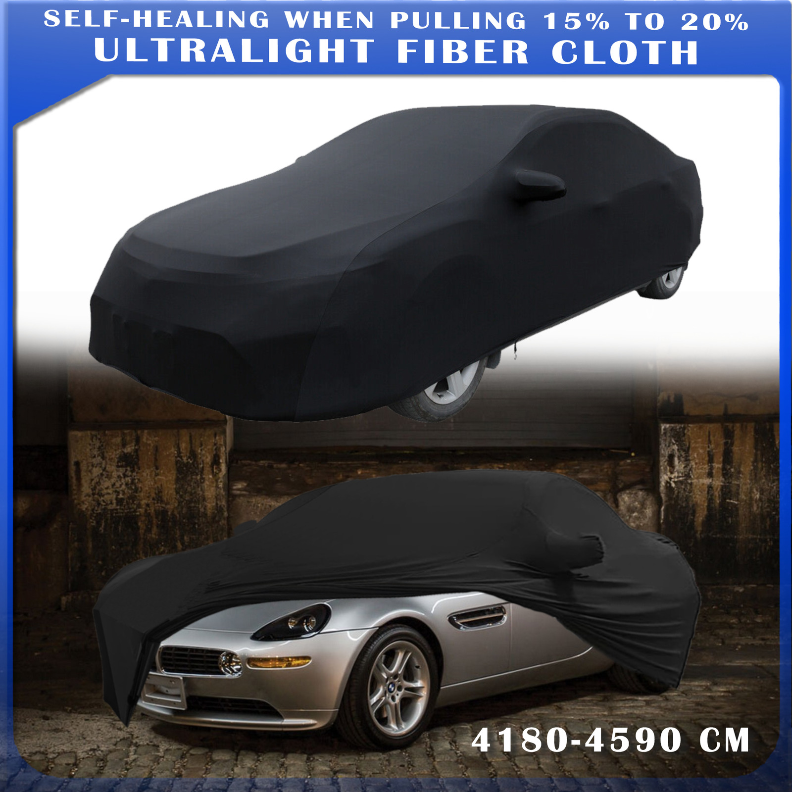 For BMW Z8 Black Full Car Cover Satin Stretch Indoor Dust Proof A+