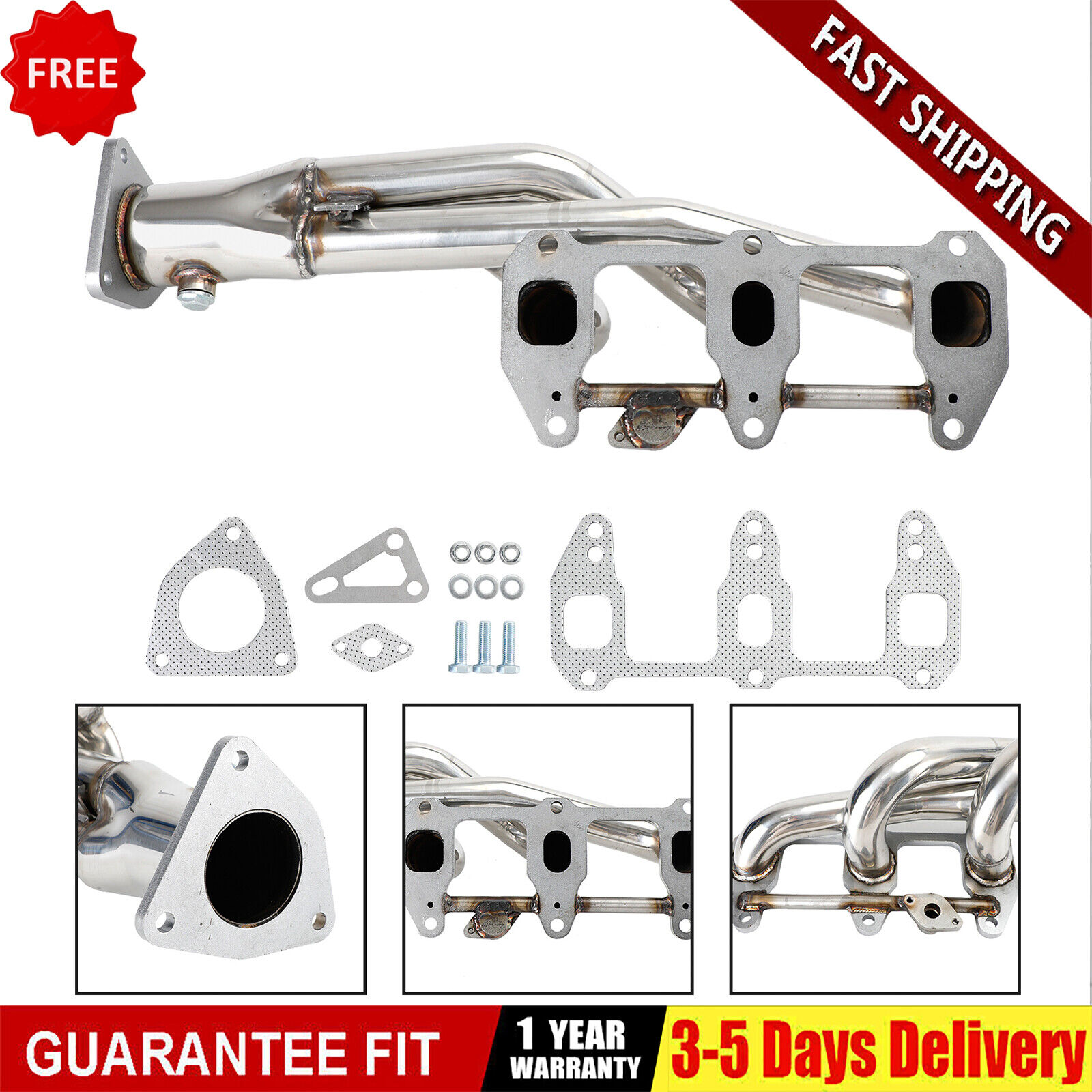 Stainless Header Kit For Mazda RX8 SE3P RX-8 13B 1.3 Renesis Rotary  Wankel