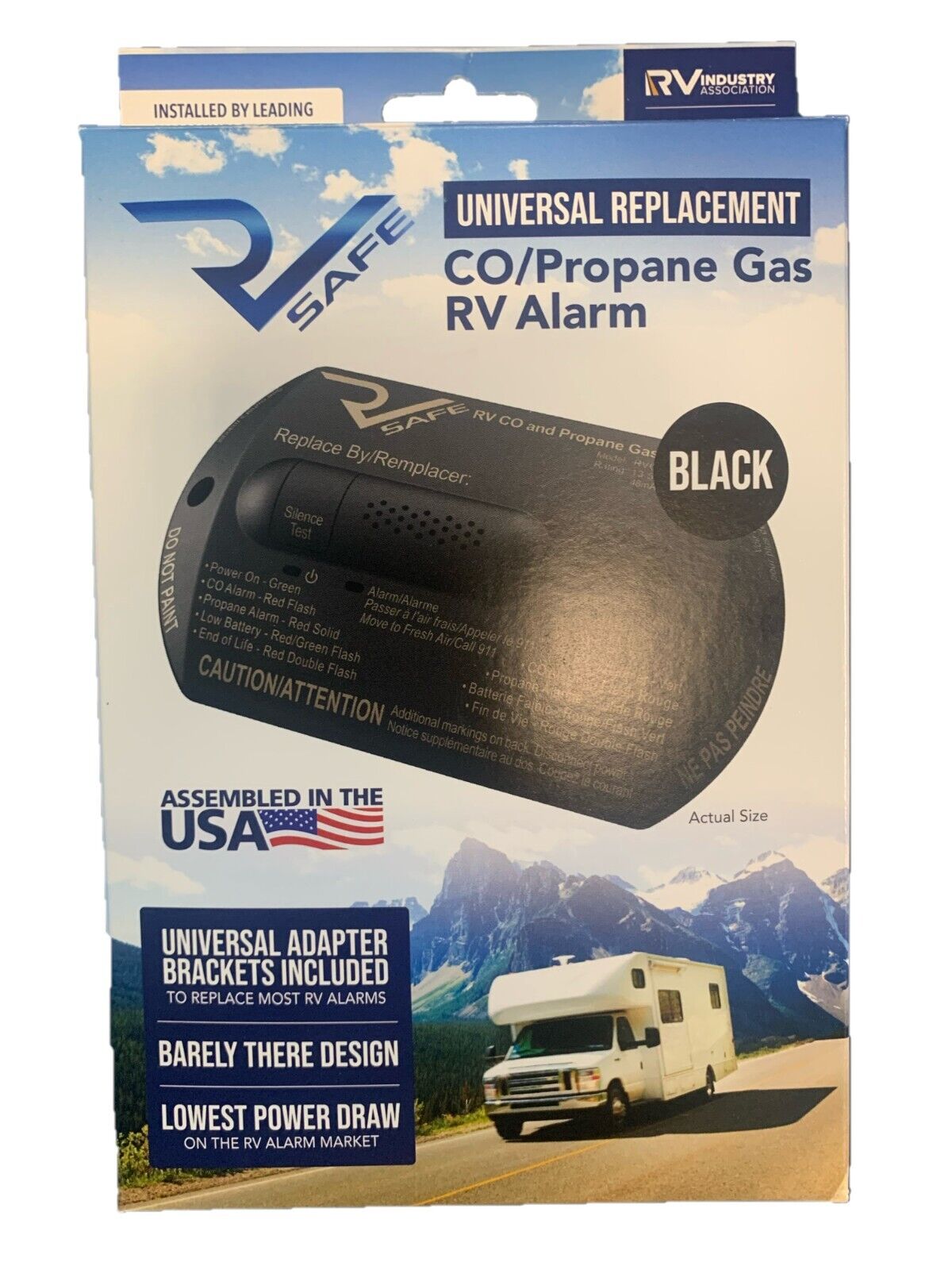 RV Safe RVCOLP-2B Combination RV Carbon Monoxide / Propane Leak Detector Alarm