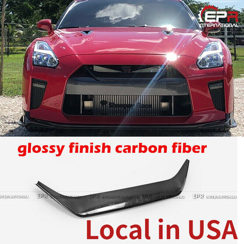 For Nissan R35 2017-19 GTR MY17 Carbon Fiber Front Bumper Grille Mesh Cover