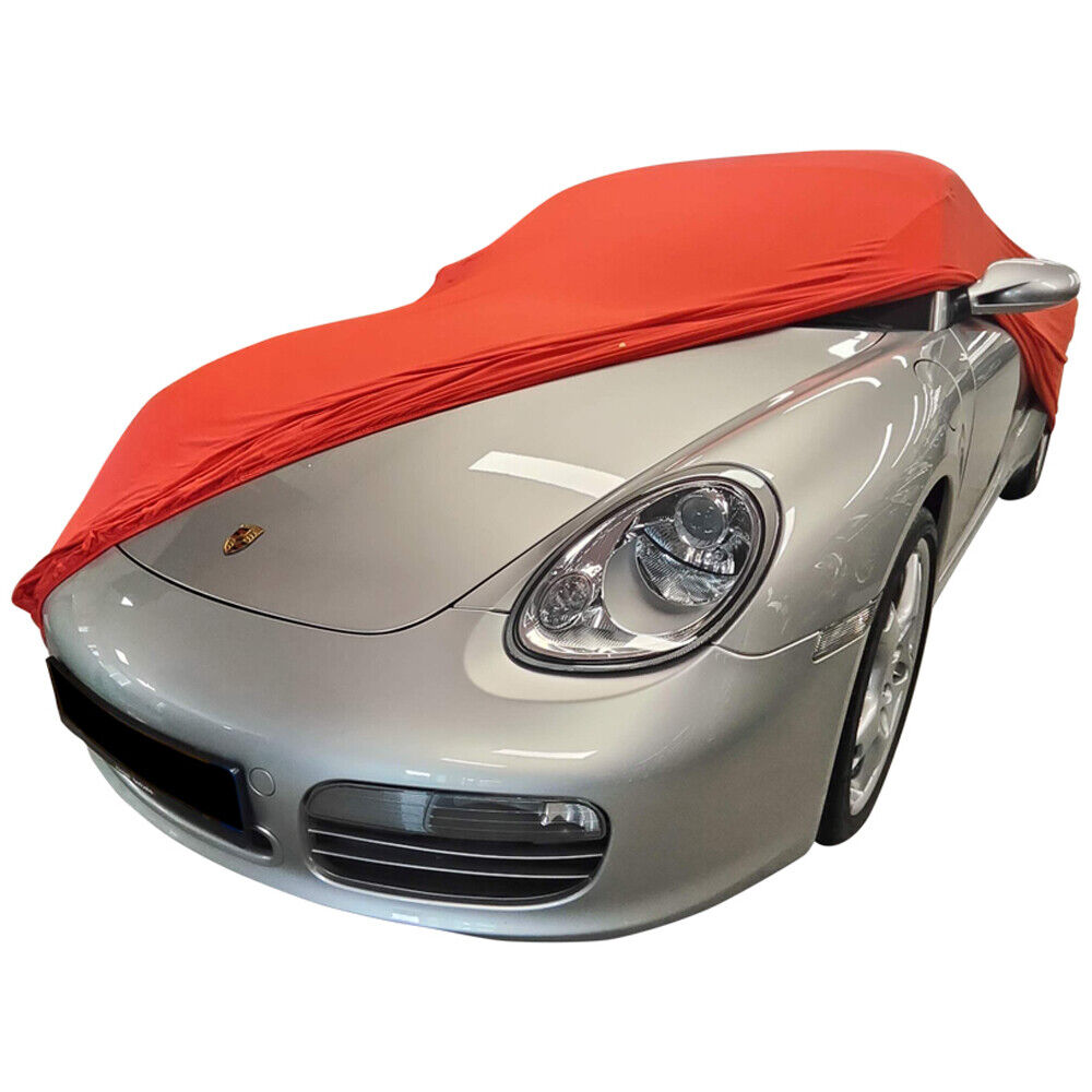 Indoor car cover fits Porsche Boxster (987) bespoke Maranello Red cover Witho...
