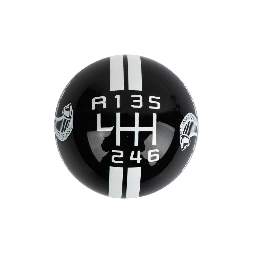 For Ford Mustang Shelby GT500 Stick Shift Knob 6 Speed-L Lever Resin Black-White