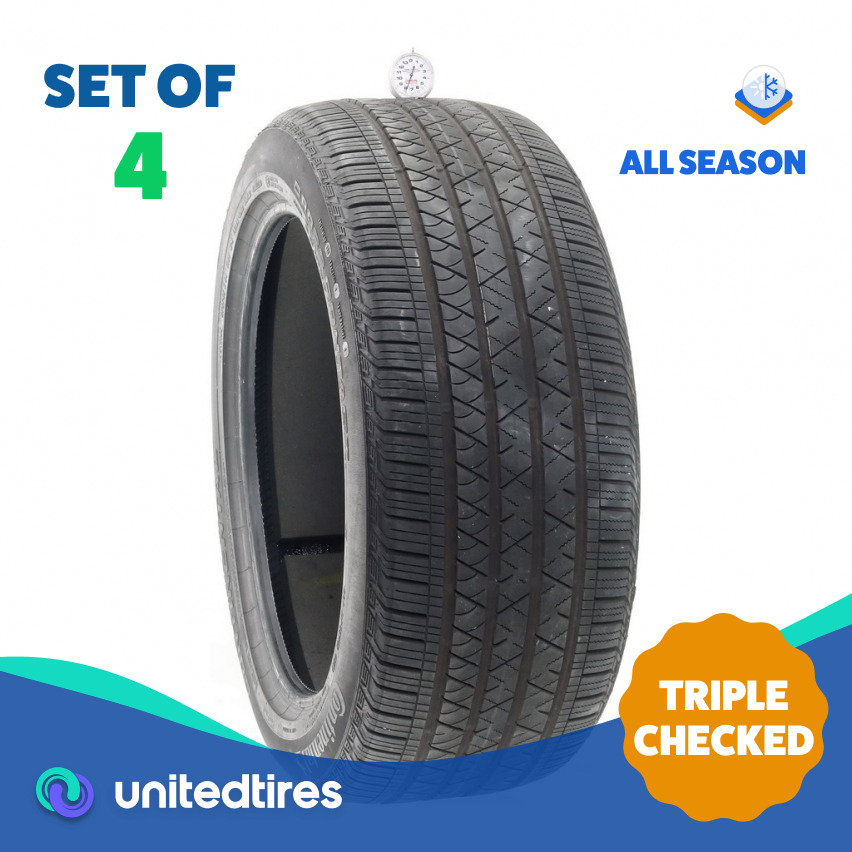 Set of (4) Used 275/45R20 Continental CrossContact LX Sport T1 ContiSilent 11...