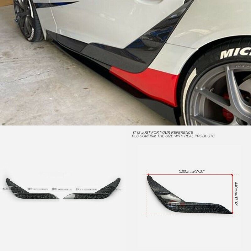 For TOYOTA 19+ Supra A90 Forged Carbon Look Rear Door Garnish replacement trim