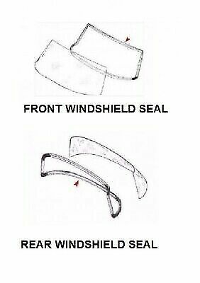 FRONT AND REAR Rubber WINDOW WINDSHIELD Seal 2 PCS Mercedes Benz W123 COUPE