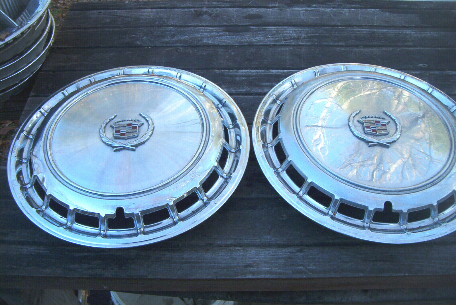 OE vintage pair of 87/88 Cadillac front wheel drive 14 inch wheelcovers # 2051