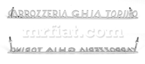 Fiat 1500 Carrozzeria Ghia Torino Chrome Script 150 mm New