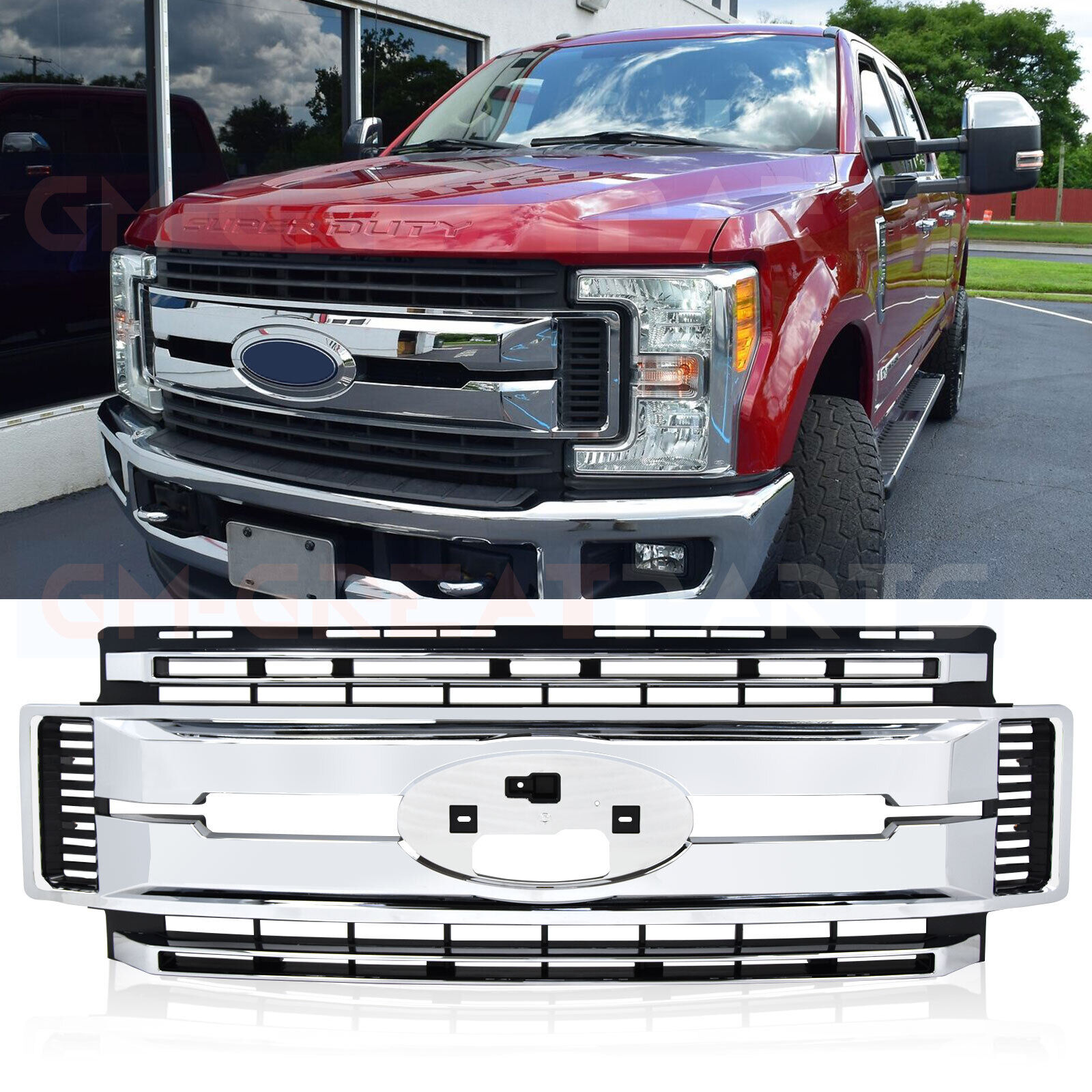 For 2017-2019 Ford F-250 F-350 Super Duty Center Grille Assembly OEM HC3Z8200AC