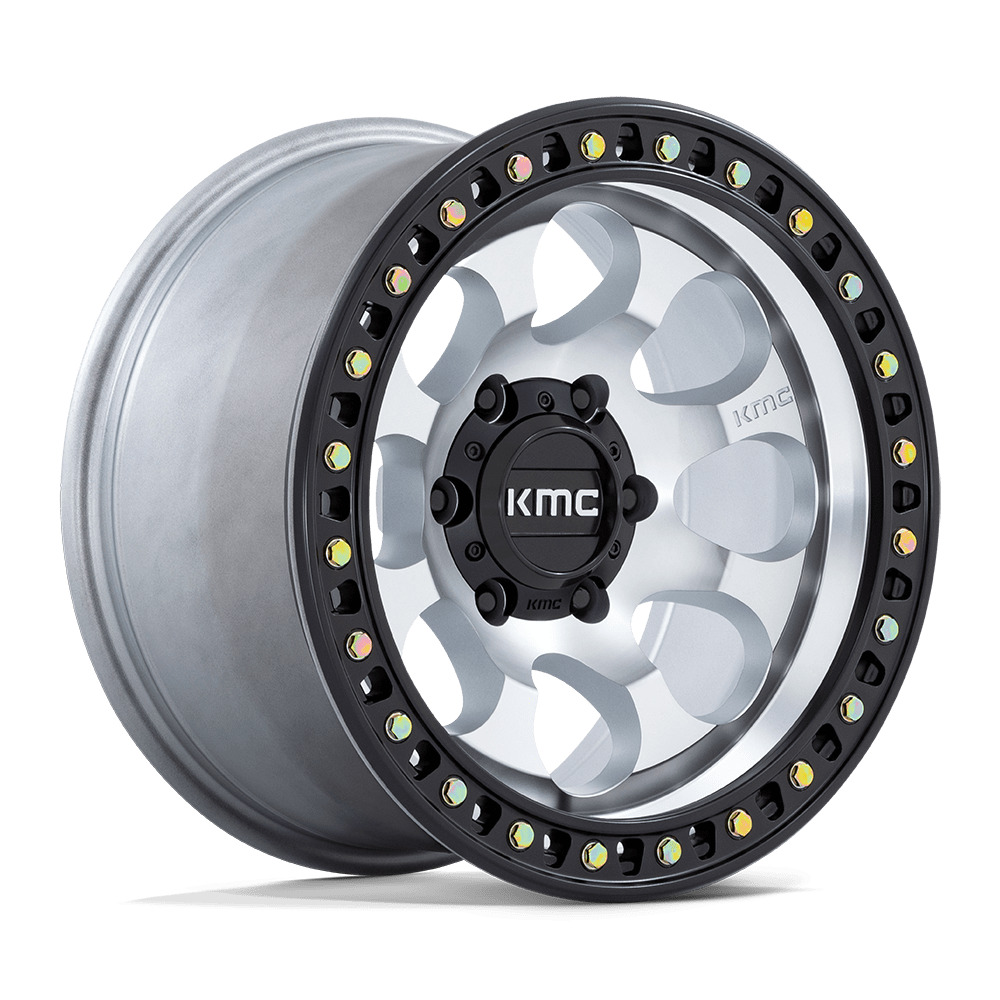 18x9 KMC KM550 Riot SBL Machined With Satin Black Lip Wheel 5x5.0 (18mm)