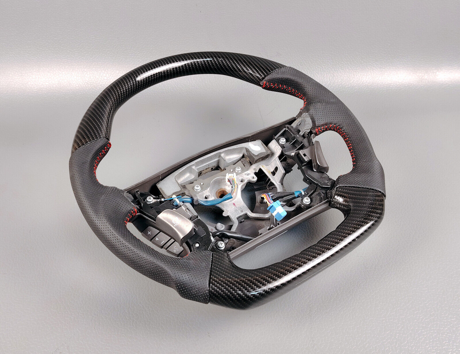 07-12 Lexus LS460 hydrodip CF Pistol Grip Multimedia Leather Steering Wheel