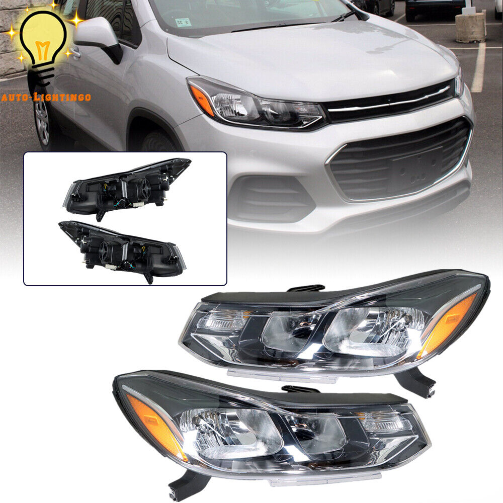 Pair Clear Headlight For Chevrolet Trax LS 2017-2018 19 Halogen Left&Right Side
