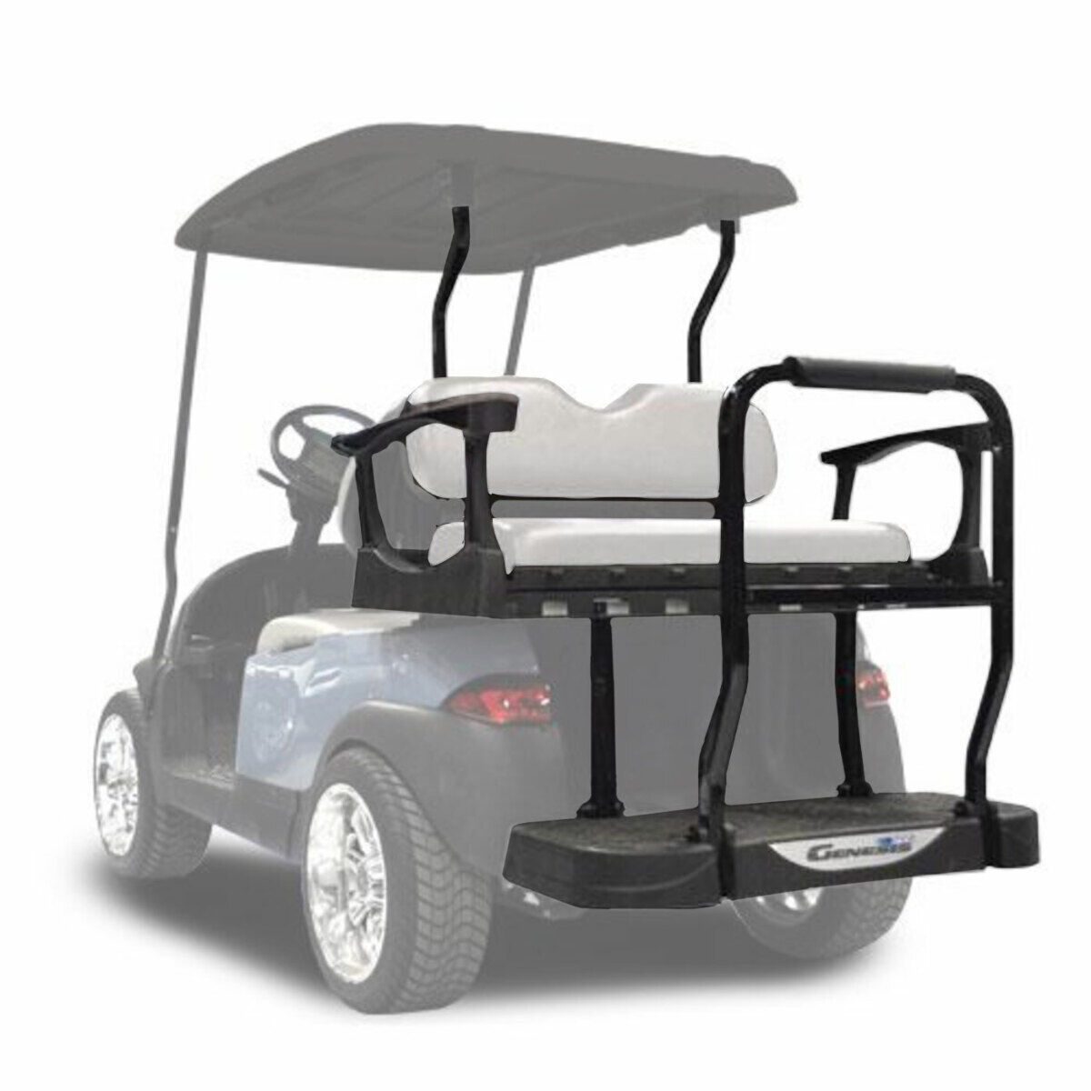 Genesis 300 Rear Seat Kit W/Standard White Cushions Club Car Precedent Golf Cart