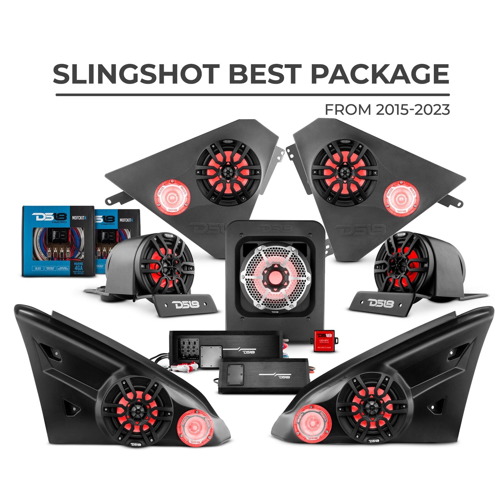 DS18 2015-2023 Slingshot Best Upgrade Audio Package Polaris Slingshot Speakers